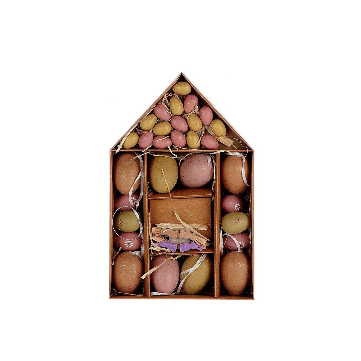 HBx natural living Easter egg pink in cardboard house