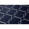 Cubierta de edredón único de algodón de diez cate 140x200 220 cm gráfico azul oscuro