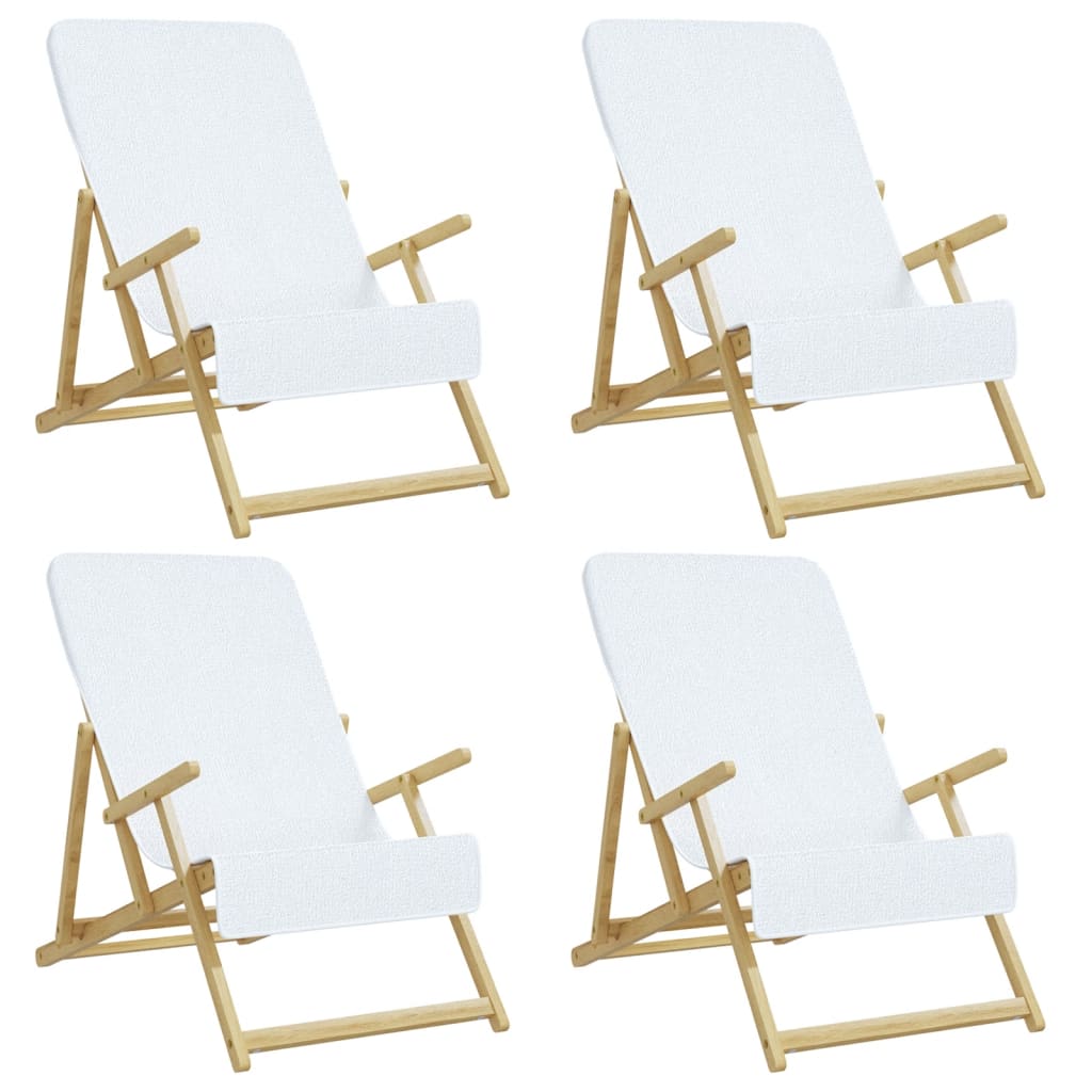 Vidaxl strandhanddoeken 4 st 400 g m² 60x135 cm stof wit