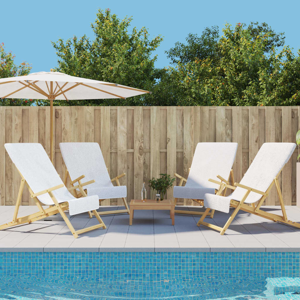 Vidaxl strandhanddoeken 4 st 400 g m² 60x135 cm stof wit