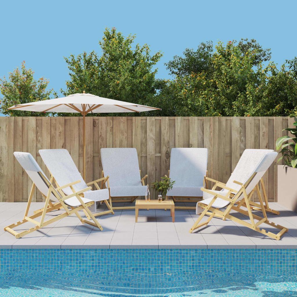 Vidaxl strandhanddoeken 6 st 400 g m² 60x135 cm stof wit