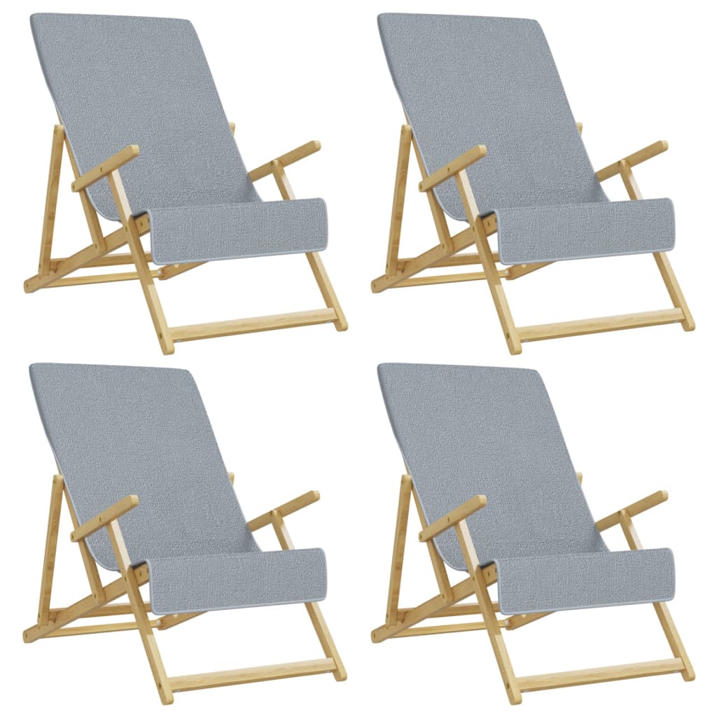 Vidaxl strandhanddoeken 4 st 400 g m² 60x135 cm stof grijs
