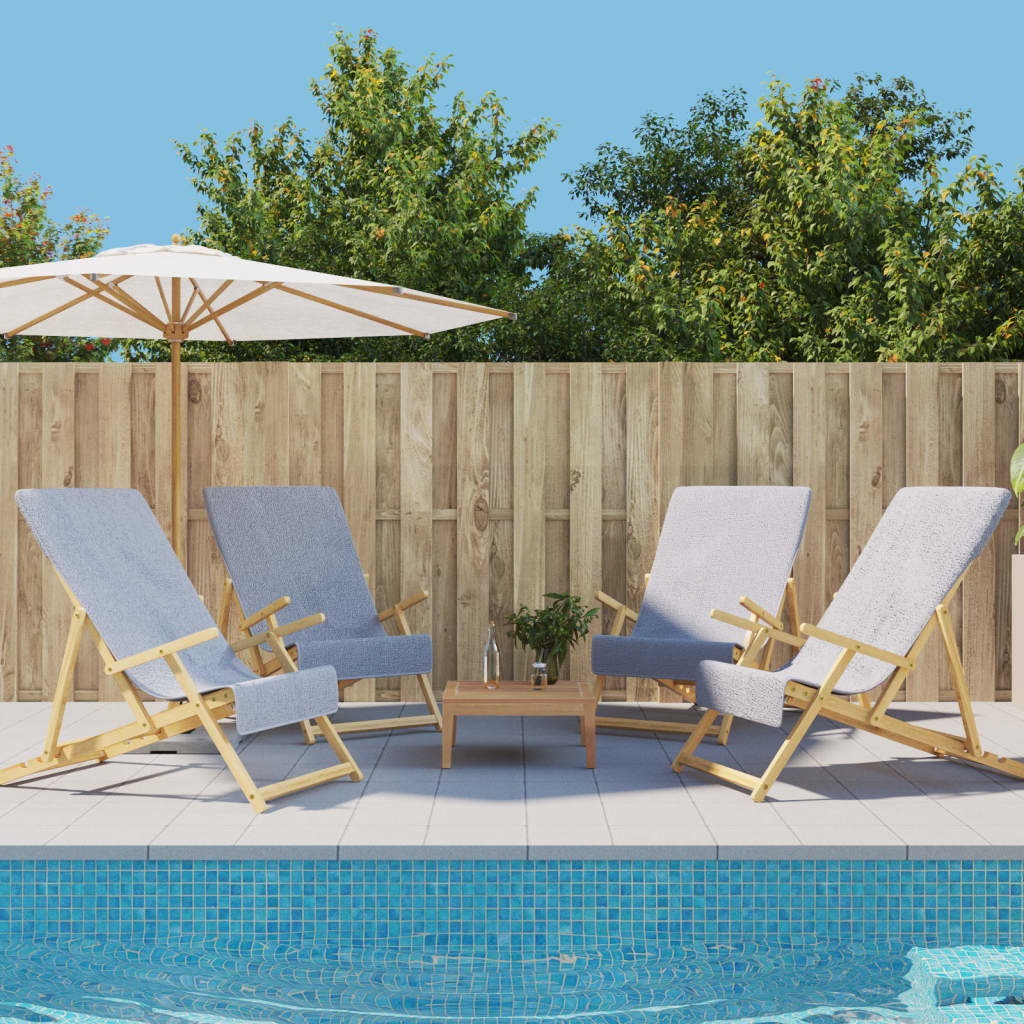 Vidaxl strandhanddoeken 4 st 400 g m² 60x135 cm stof grijs