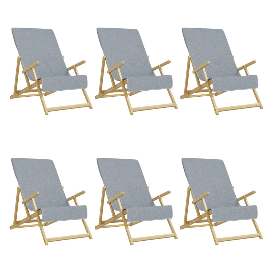Asciugamani a filo Vidaxl 6 pezzi 400 g m² 60x135 cm tessuto grigio