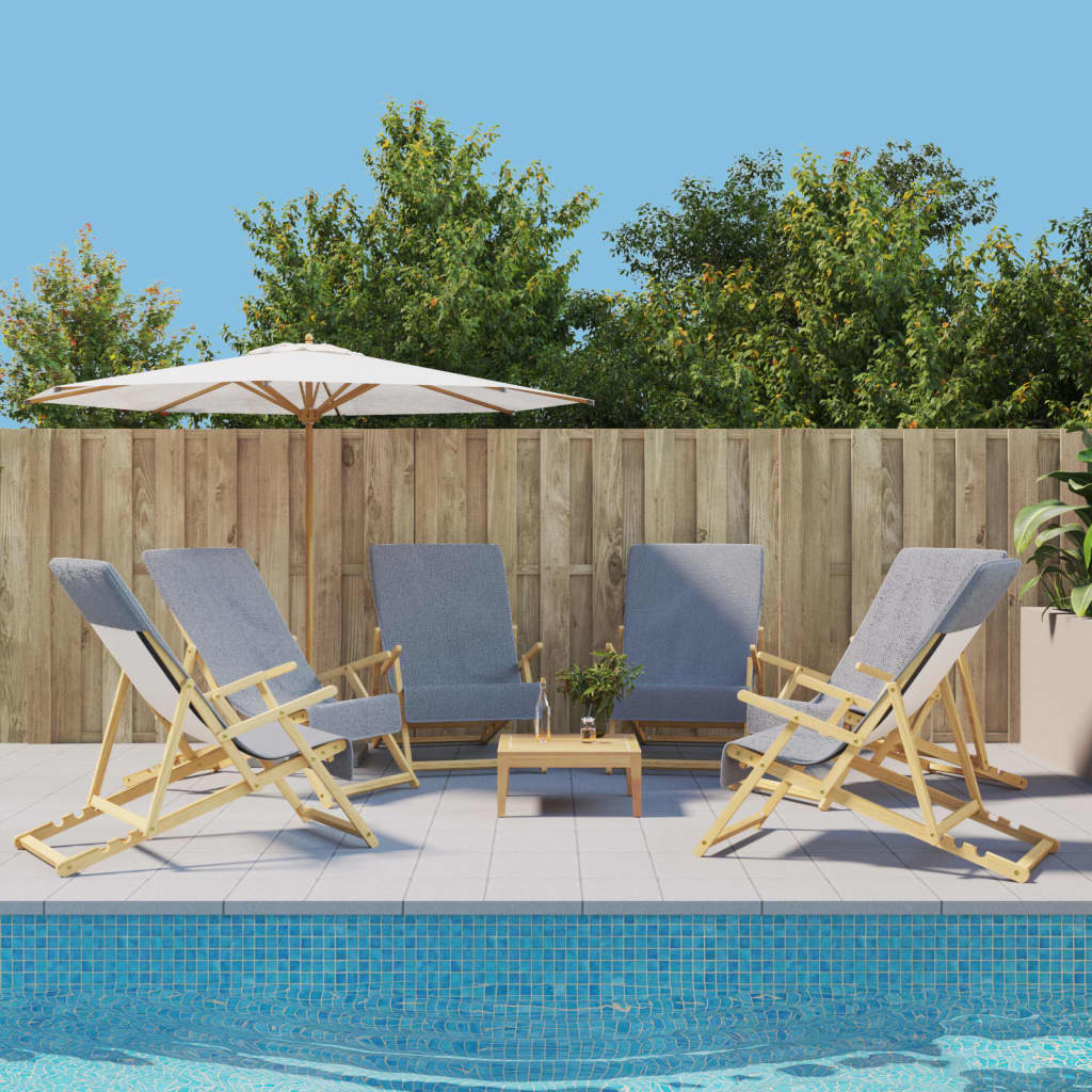 Asciugamani a filo Vidaxl 6 pezzi 400 g m² 60x135 cm tessuto grigio
