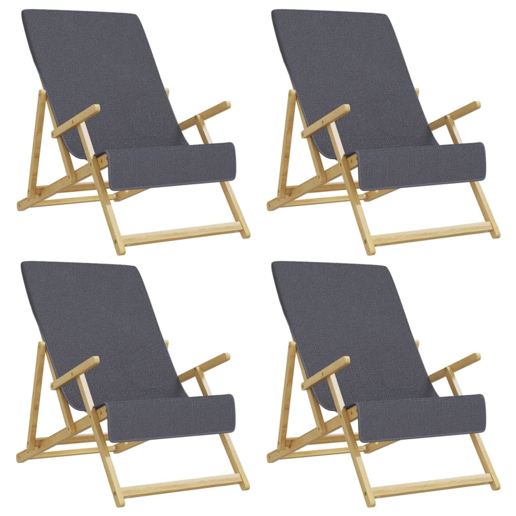 Asciugamani a filo Vidaxl 4 pezzi 400 g m² 60x135 cm tessuto antracite