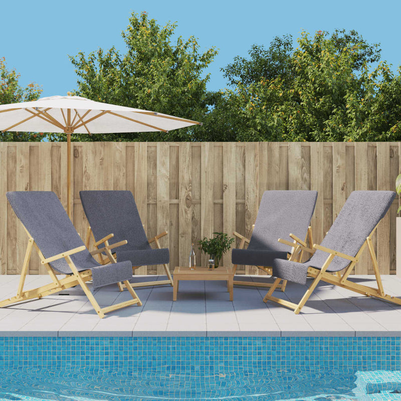 Asciugamani a filo Vidaxl 4 pezzi 400 g m² 60x135 cm tessuto antracite