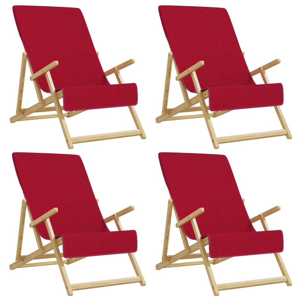 Toallas de cadena Vidaxl 4 PCS 400 g m² 60x135 CM Fabric Borgoña Rojo