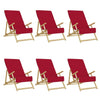 Toallas de cadena Vidaxl 6 PCS 400 g m² 60x135 CM Fabric Borgoña Rojo