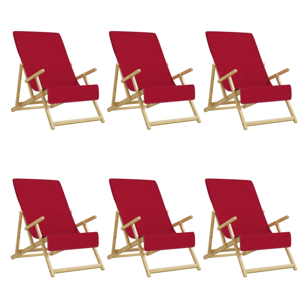 Toallas de cadena Vidaxl 6 PCS 400 g m² 60x135 CM Fabric Borgoña Rojo
