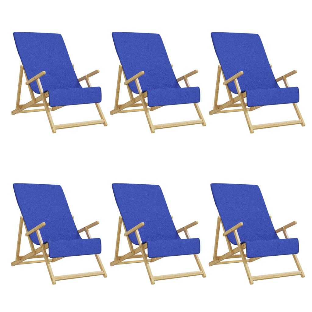 Toallas de cadena Vidaxl 6 PCS 400 g m² 60x135 CM Fabric Royal Blue