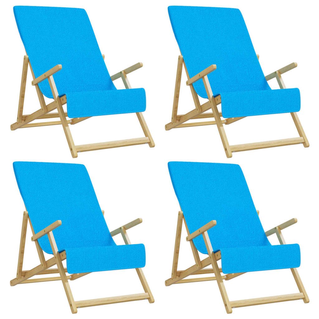 Toallas de cadena Vidaxl 4 PCS 400 g m² 60x135 CM Turquesa de tela