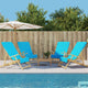 Toallas de cadena Vidaxl 4 PCS 400 g m² 60x135 CM Turquesa de tela