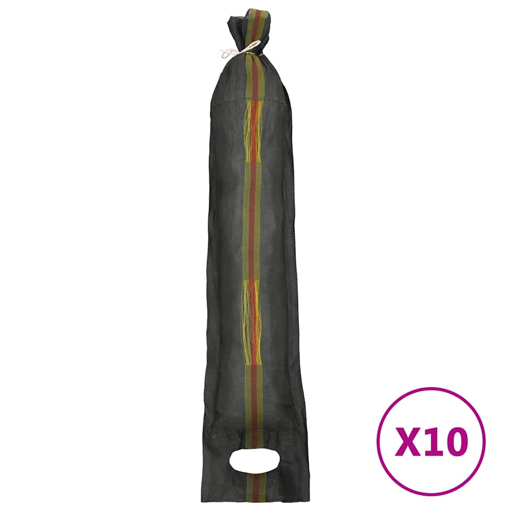 Bolsas de arena Vidaxl 10 ST 103x25 CM HDPE DONKERGROEN