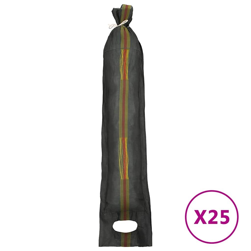 Vidaxl Sandbags 25 St 103x25 cm HDPE Donkergroen