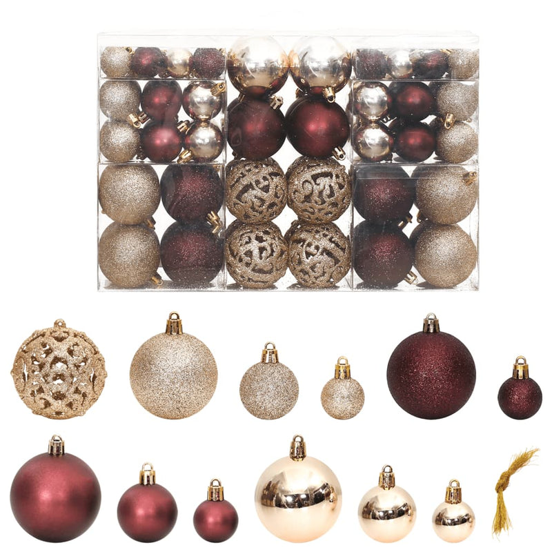 Vidaxl Christmas Balls 100 St 3 4 6 cm Champagne e Brown