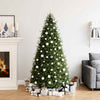 Vidaxl 111-delige kerstballenset polystyreen wit en grijs