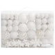 Vidaxl 111-delige kerstballenset polystyreen wit