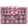Vidaxl 111-delige kerstballenset polystyreen roze