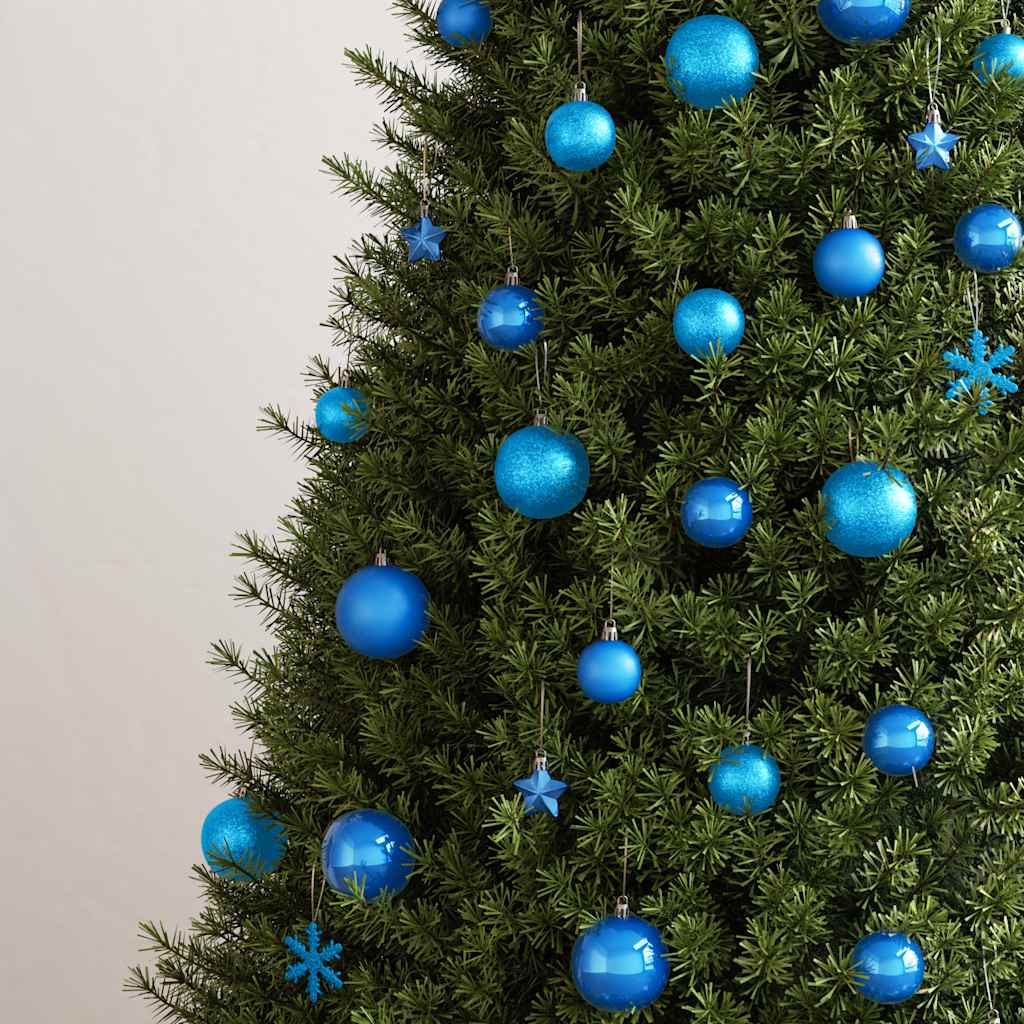 VidaXL Set palline di Natale in polistirolo blu da 111 pezzi