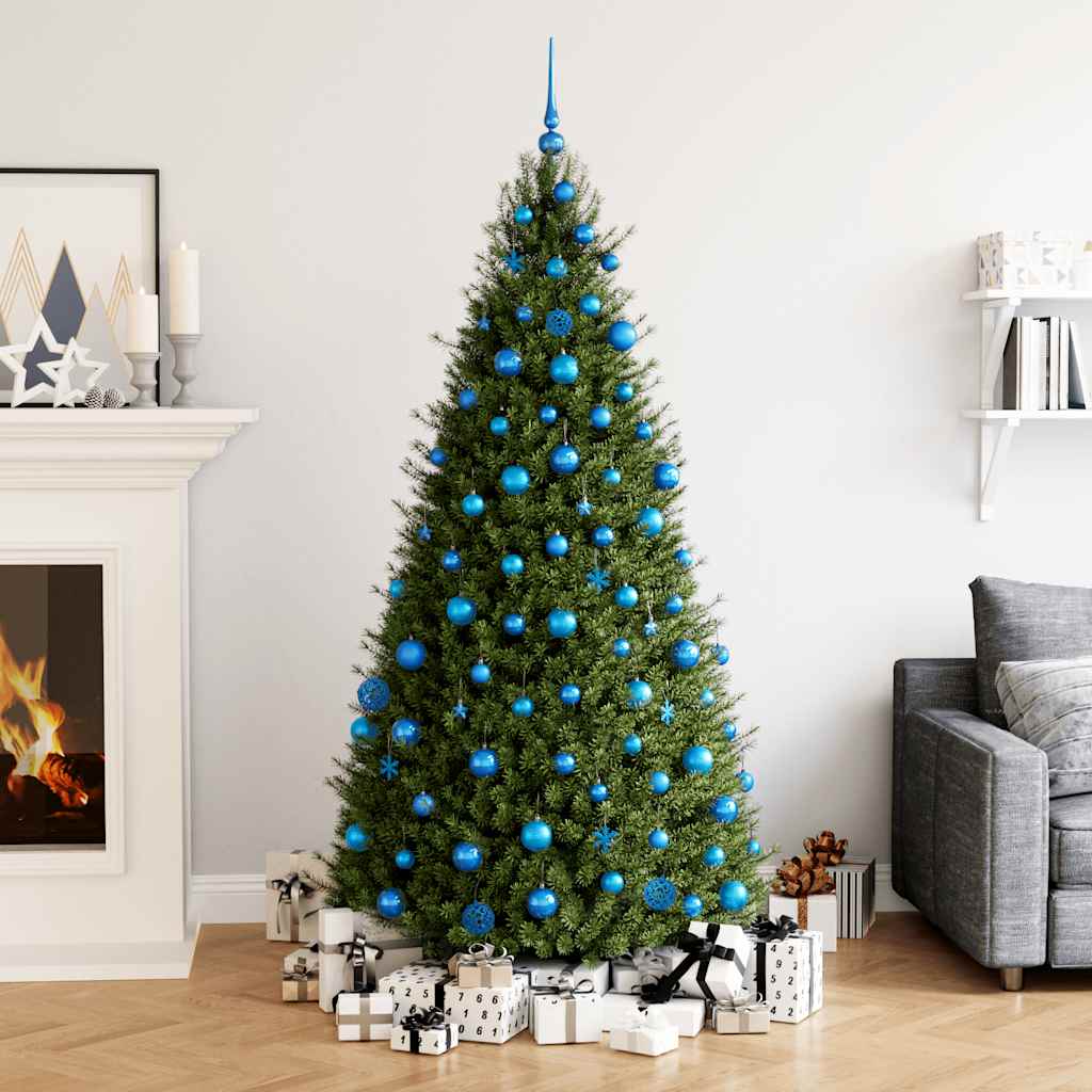 VidaXL Set palline di Natale in polistirolo blu da 111 pezzi