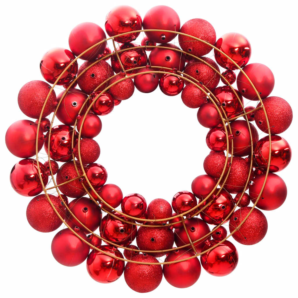 VidaXL Kerstkrans 45 cm polystyreen rood