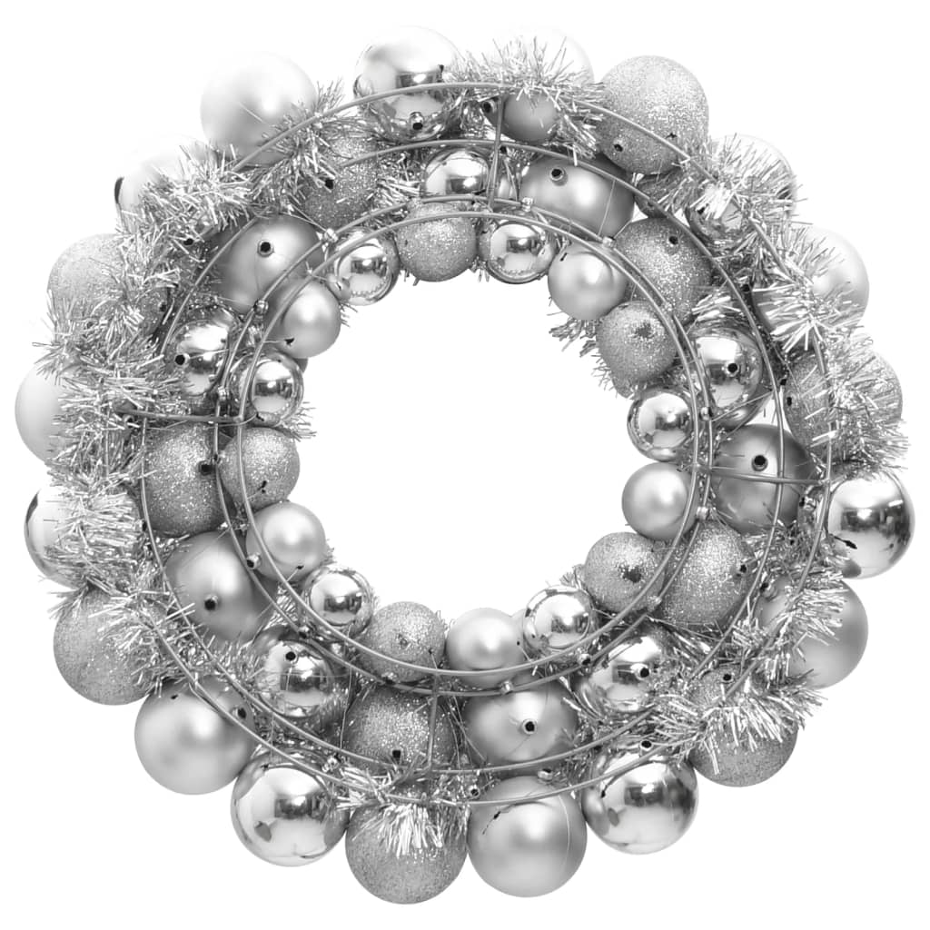 VidaXL Kerstkrans 45 cm polystyreen zilverkleurig