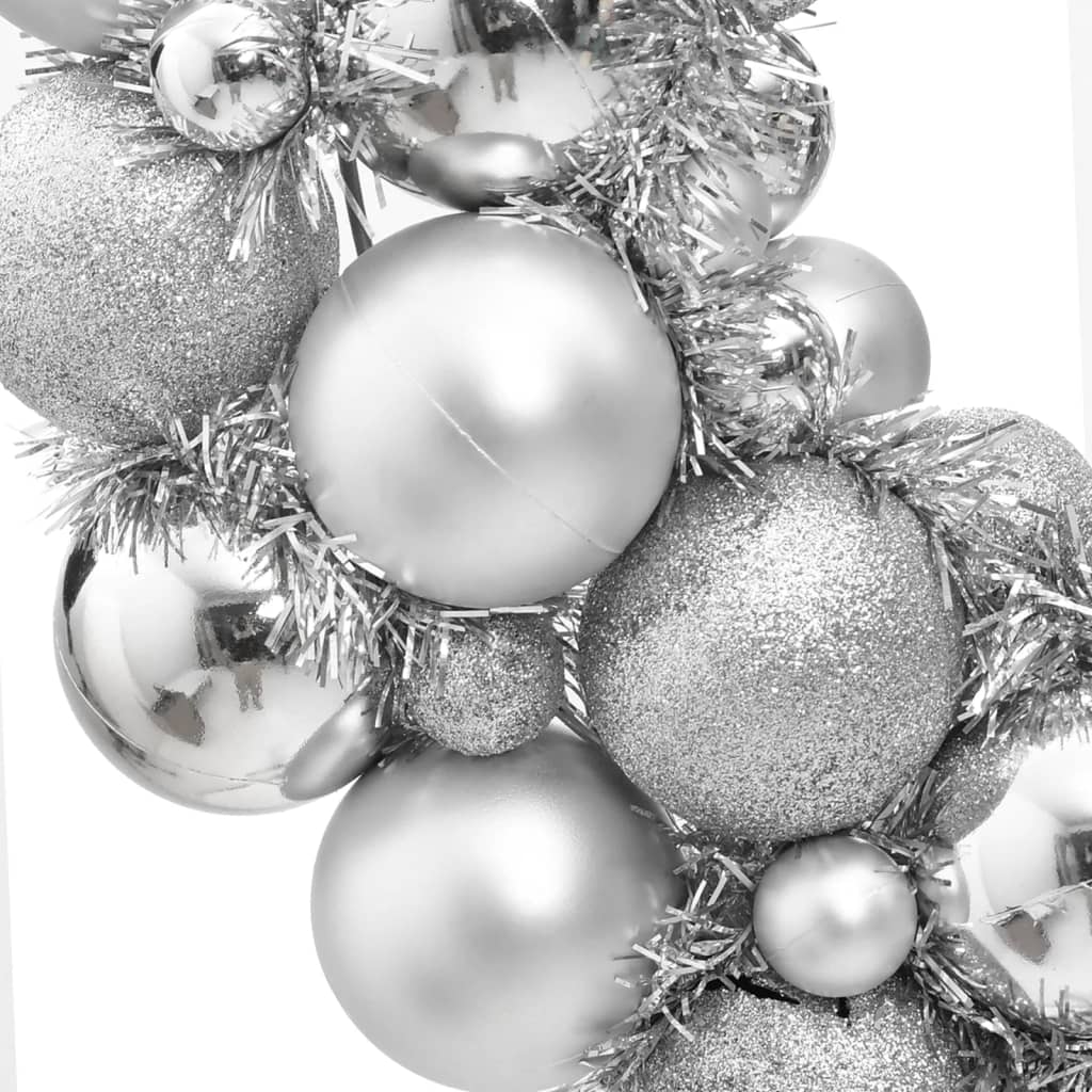 VidaXL Kerstkrans 45 cm polystyreen zilverkleurig