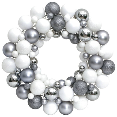 Vidaxl Ghirlanda natalizia da 45 cm Polistirene bianco e grigio