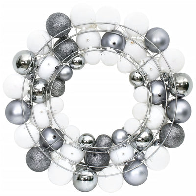 Vidaxl Ghirlanda natalizia da 45 cm Polistirene bianco e grigio