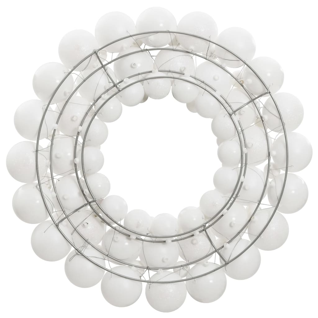 Vidaxl Christmas Greath 45 cm Polytirene bianco