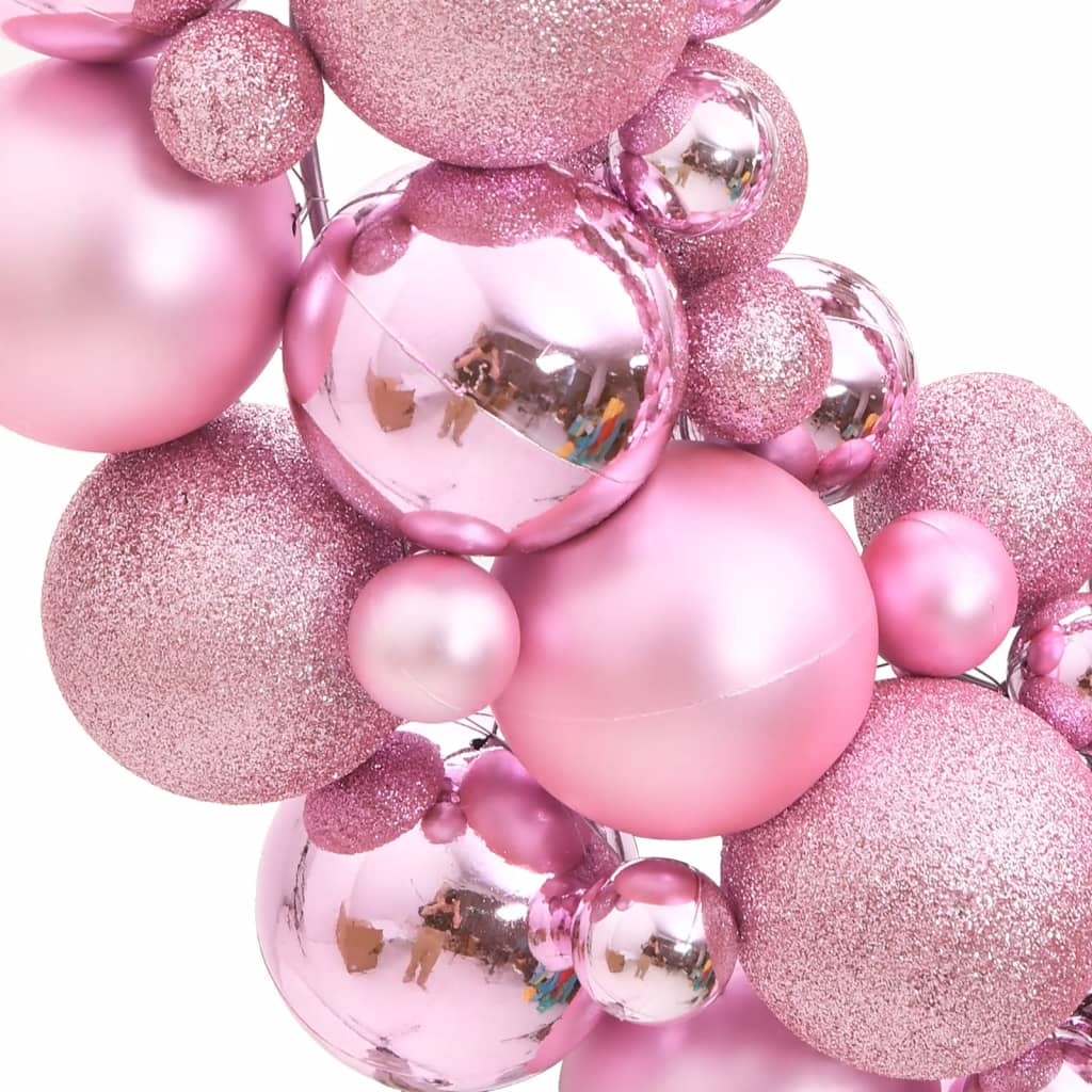 VidaXL Kerstkrans 45 cm polystyreen roze