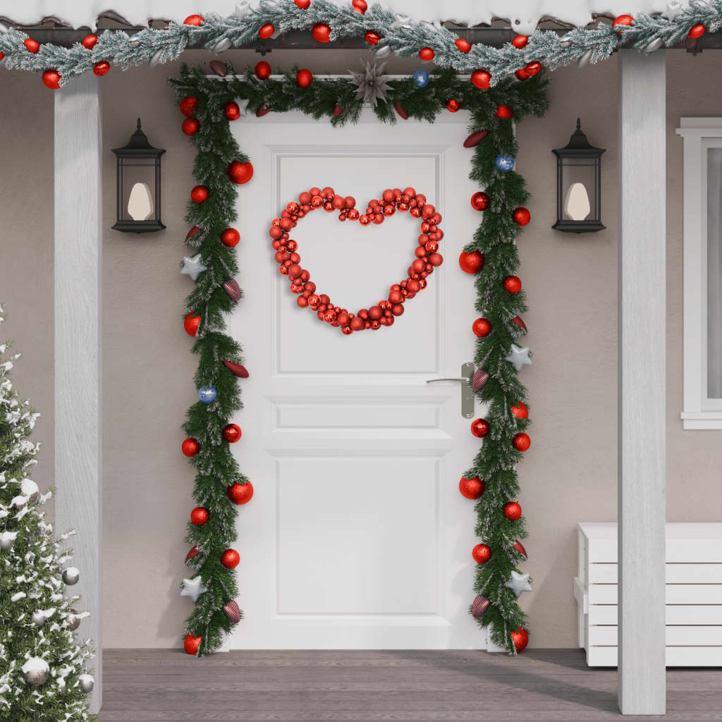 Vidaxl Christmas Garland Balls 175 cm in polistirene rosso