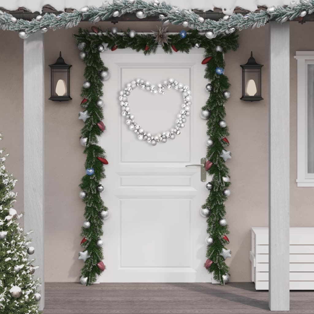 Vidaxl Christmas Garland Balls 175 cm Polytirene Silver Coloted