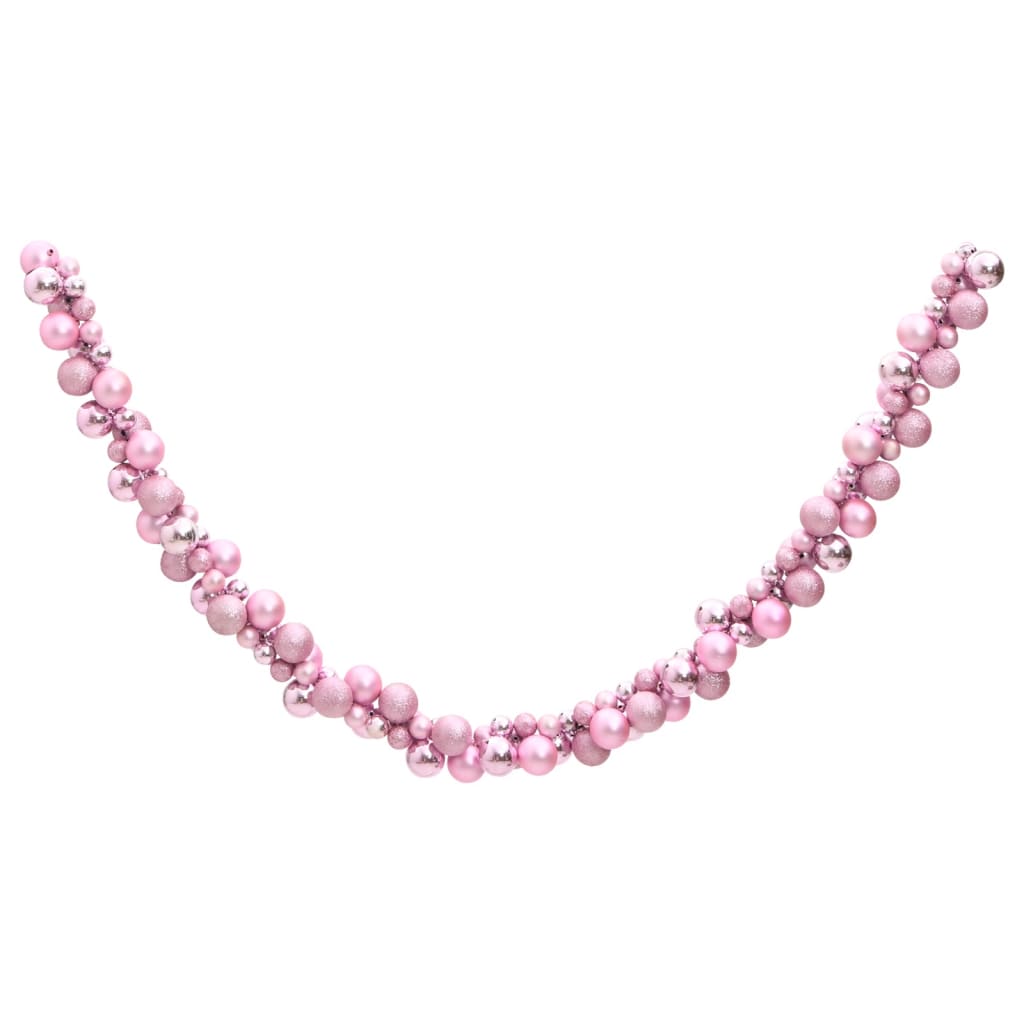 Vidaxl Ballas de guirnaldas de Navidad de 175 cm Pinio Pink