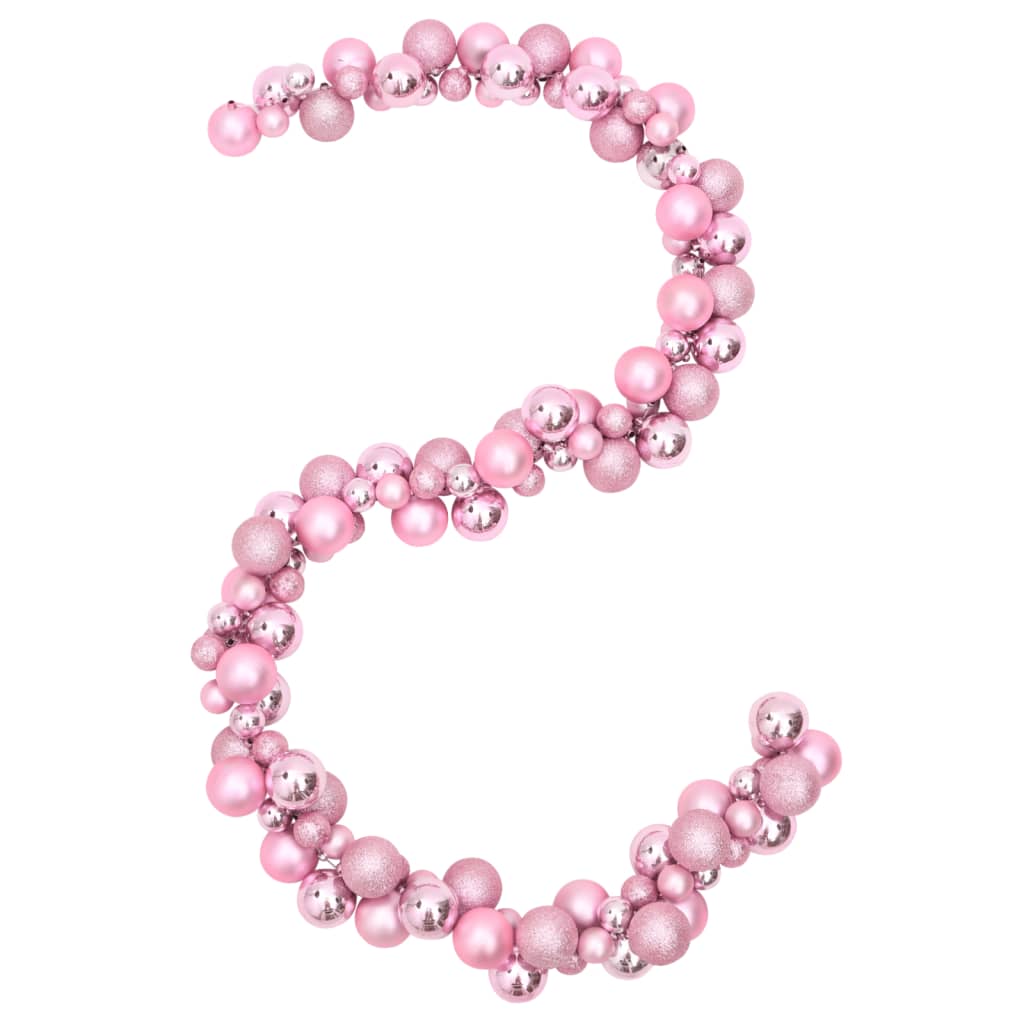 Vidaxl Ballas de guirnaldas de Navidad de 175 cm Pinio Pink