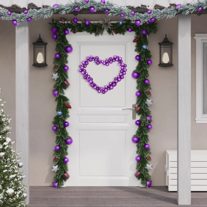 Vidaxl kerstslinger ballen 175 cm polystyreen paars