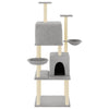 Muebles de gato de Vidaxl con postes de rascado de sisal 180 cm de gris claro