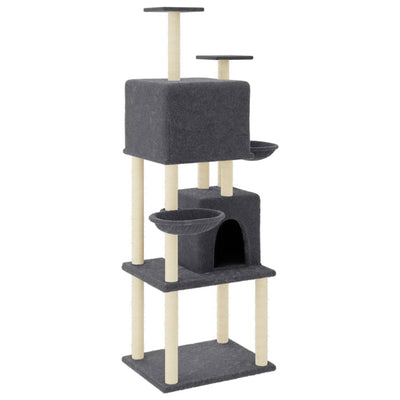 Vidaxl Cat Furniture con graffi di sisal 180 cm grigio scuro