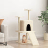 Muebles de gato de Vidaxl con postes de rascado de sisal 110 cm de crema