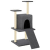 Muebles de gato de Vidaxl con postes de rascado de sisal 110 cm de gris oscuro