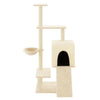 Muebles de gato de Vidaxl con postes de rascado de sisal 130.5 cm de crema