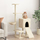 Vidaxl cat furniture with sisal scratching posts 130.5 cm cream -colored