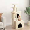 Muebles de gato de Vidaxl con postes de rascado de sisal 122 cm de crema
