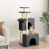 Muebles de gato de Vidaxl con postes de rascado de sisal 122 cm de gris oscuro