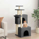 Muebles de gato de Vidaxl con postes de rascado de sisal 122 cm de gris oscuro