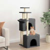 Muebles de gato de Vidaxl con postes de rascado de sisal 122 cm de gris oscuro