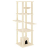 Muebles de gato de Vidaxl con postes de rascado de sisal 154 cm de crema