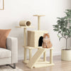 Muebles de gato de Vidaxl con postes de rascado de sisal 110.5 cm de crema