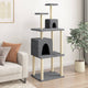 Muebles de gato de Vidaxl con postes de rascado de sisal 167 cm de gris oscuro
